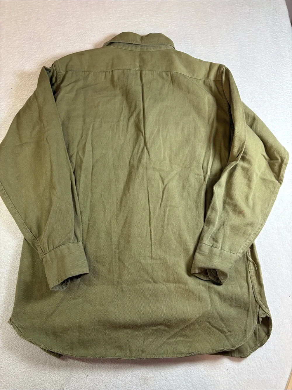 Classic Men's Military Field Shirt Jacket — Olive Green